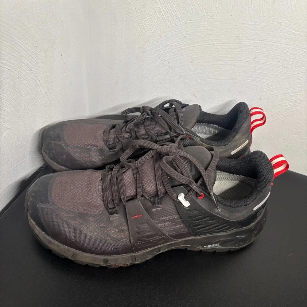 Salomon Hiking Boots Odyssey Mid Gore-Tex‎ Mens Size 8 Black Red Gray